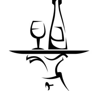 Sticker plateau de serveur boisson - TenStickers