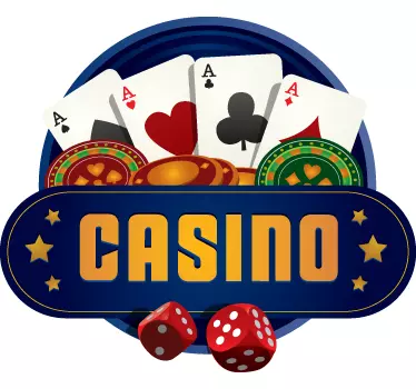 Sticker jeu logo casino - TenStickers