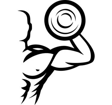Sticker autres sports silhouette de muscles haltérophilie - TenStickers