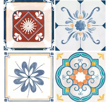 Sticker cuisine - autocollant carrelage style de ciment - TenStickers
