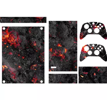 Sticker xbox couverture texture volcanique - TenStickers
