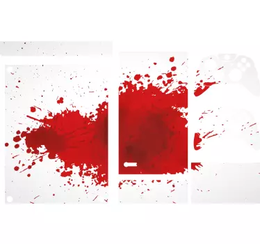 Sticker xbox couverture Éclaboussure cramoisie - TenStickers