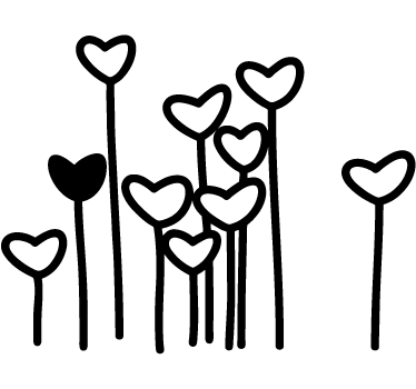 Sticker décoratif fleurs de l'amour - TenStickers