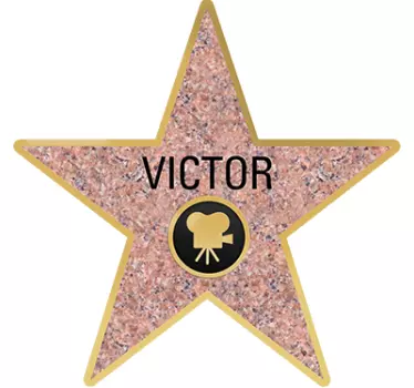 Sticker mural chambre personnalisable Hollywood - TenStickers