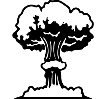 Sticker wc bombe nucléaire - TenStickers