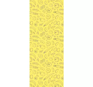 Sticker frigo motif de fruits et légumes - TenStickers