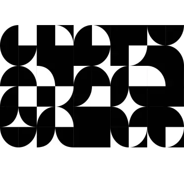 Papier autocollant meuble d'art géométrique cercle noir - TenStickers