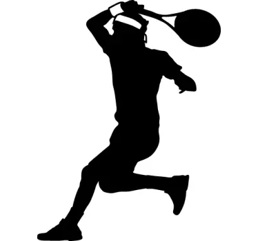 Sticker silhouette tennisman - TenStickers