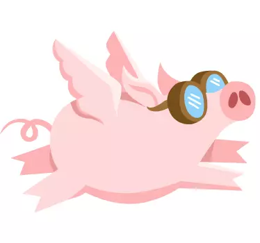 Sticker enfant cochon voleur - TenStickers