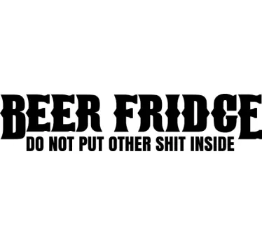 Sticker frigo attention bière - TenStickers