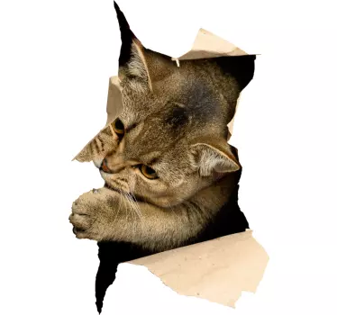 Sticker frigo chat en train de s'échapper - TenStickers