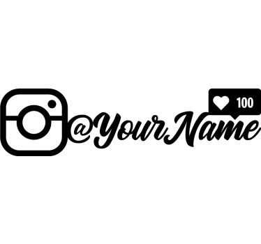 Autocollant voiture nom instagram personnalisé jeune - TenStickers