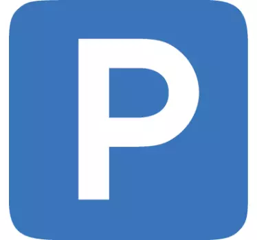 Sticker parking panneau bleu - TenStickers