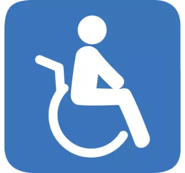Autocollant voiture signalisation personnes invalides - TenStickers