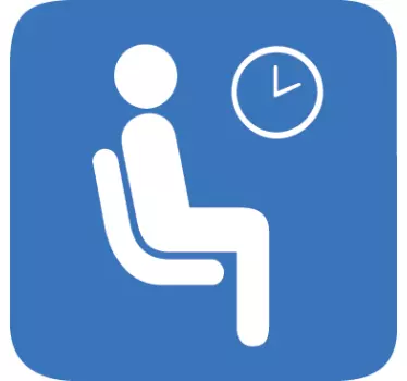 Adhésif signalisation salle d'attente - TenStickers