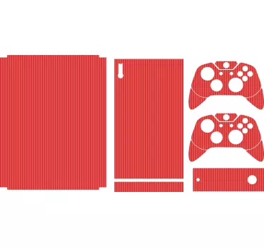 Sticker xbox manette géométrique rouge - TenStickers