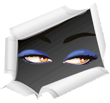 Autocollant voiture yeux de femme réalistes furtivement - TenStickers