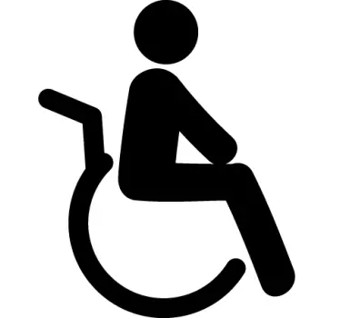 Sticker WC pictogramme personne handicapée - TenStickers