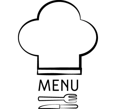 Sticker cuisine logo menu - TenStickers