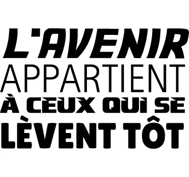 Sticker citation L'avenir - TenStickers