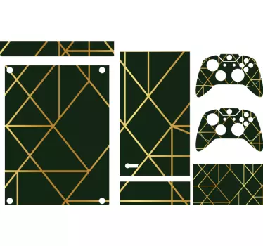 Sticker xbox style géométrique vert - TenStickers