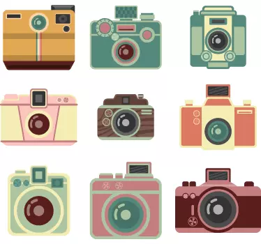 Sticker appareils photos vintage - TenStickers