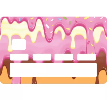 Sticker carte bancaire conception de dessert glacé - TenStickers