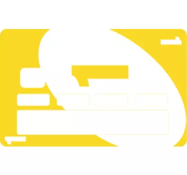Sticker carte bancaire design de carte jaune - TenStickers