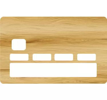Sticker carte bancaire texture bois - TenStickers