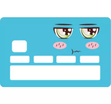 Sticker carte bancaire expression faciale mignonne - TenStickers