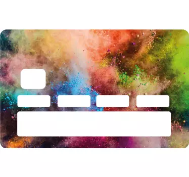 Sticker carte bancaire texture abstraite colorée - TenStickers