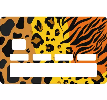 Sticker carte bancaire motif léopard animaux - TenStickers