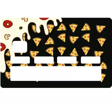 Sticker carte bancaire motif part de pizza - TenStickers