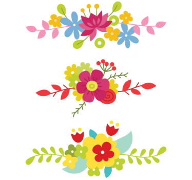 Autocollant mural bouquets printaniers - TenStickers