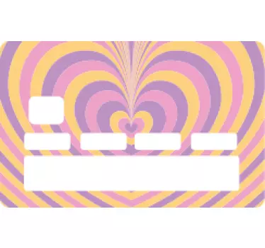 Sticker carte bancaire motif de coeur - TenStickers