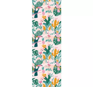 Sticker frigo ambiance jungle tropicale - TenStickers