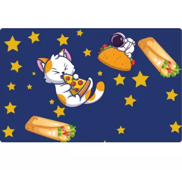 Sticker carte bancaire chat joyeux en détente - TenStickers