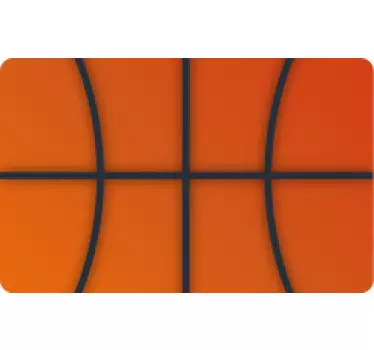 Sticker carte bancaire inspiré du basket-ball - TenStickers