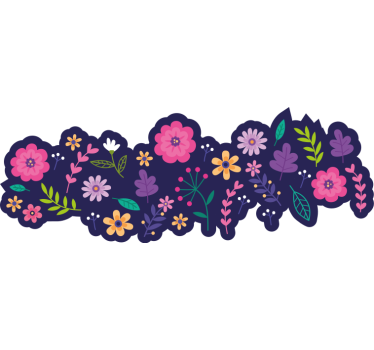 Autocollant vélo ethnique fleurs colorés folklorique - TenStickers