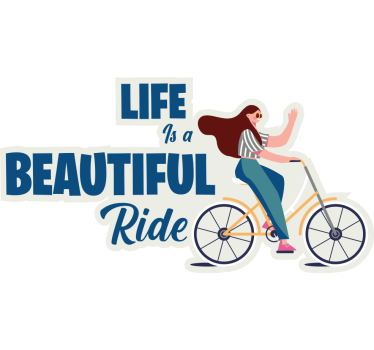 Autocollant vélo illustration d'une belle balade - TenStickers
