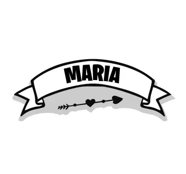 Sticker chambre ado bannière de nom personnalisée - TenStickers