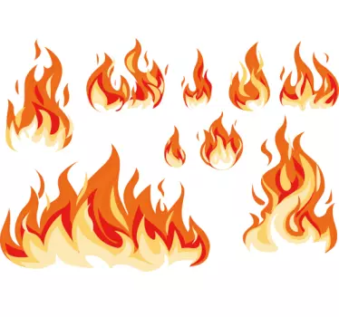 Autocollant vélo motif flamme - TenStickers