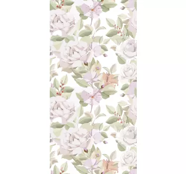 Sticker fenêtre composition florale délicate - TenStickers