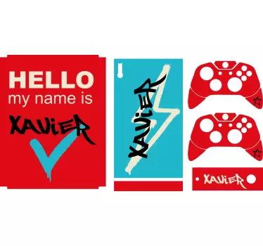 Sticker Xbox bonjour, je m'appelle - TenStickers