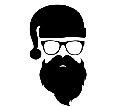 Sticker Père Noël hispter - TenStickers