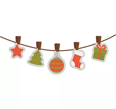 Sticker frise suspendue Noël - TenStickers