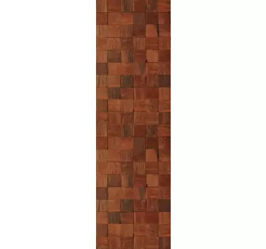 Sticker porte panneaux de bois naturel - TenStickers