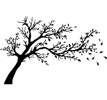 Sticker arbre sous tempête - TenStickers