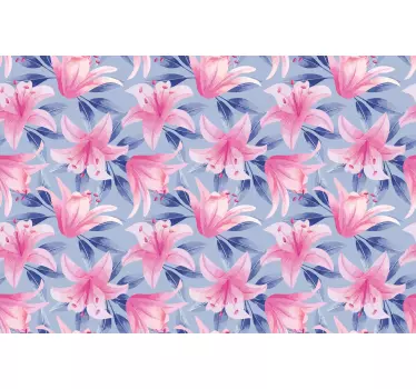Sticker fenêtre imprimé floral rose - TenStickers