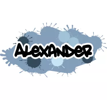 Sticker chambre ado nom personnalisé - TenStickers
